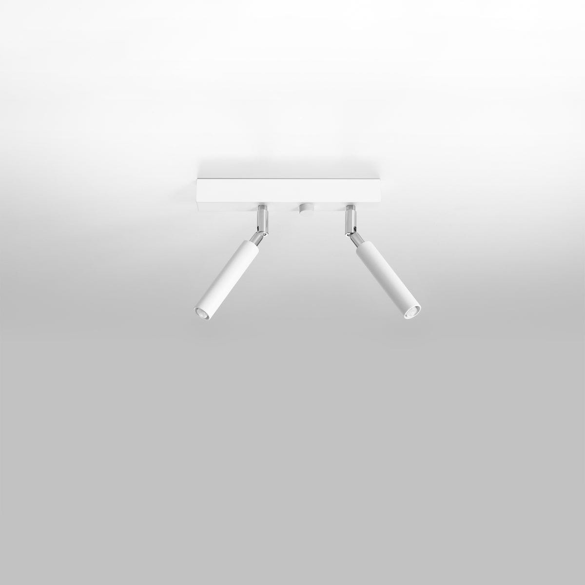 Eyetech Spot Ceiling Light - 2-Ljus Vit - Justerbar Riktning - Industriell Design - Pulverlackerad Stål - Utbytbara G9 L ampor - Loft Stil Belysning Carvallo