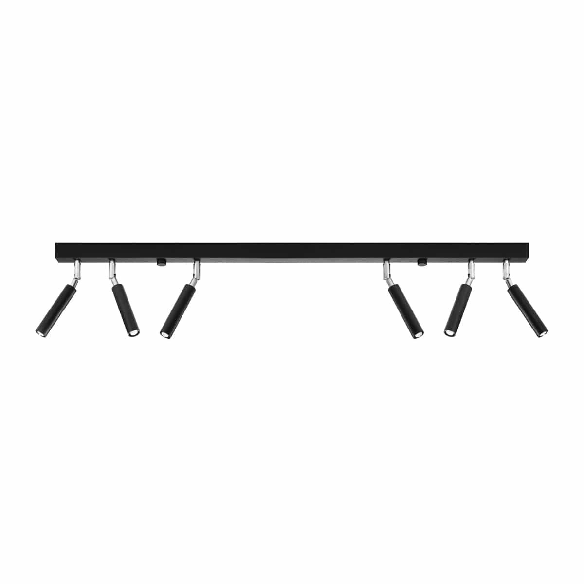 Eyetech Spot Taklampa - 6-Ljuskällor Svart - Justerbar Rikting - Industriell Design - Pulverlackerad Stål - Utbytbara G9 Glödlampor - Loft Stil Belysning Carvallo