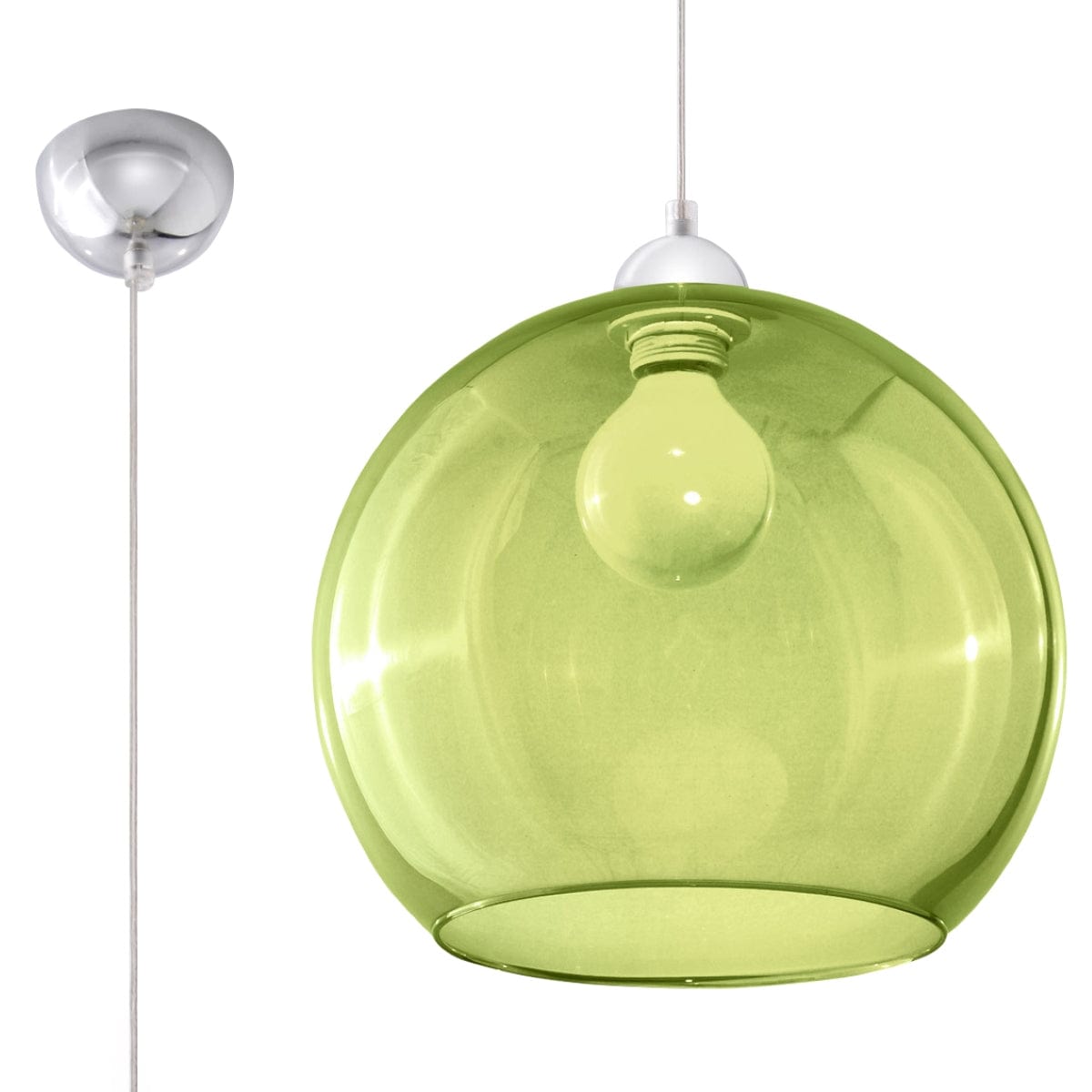 Glasbollpendellampa - Modern Hängande Lampa - 8 Färgalternativ - Utbytbar E27-lampa Kompatibel - Jämnt Spridd Glöd - Minimalistisk Design Carvallo