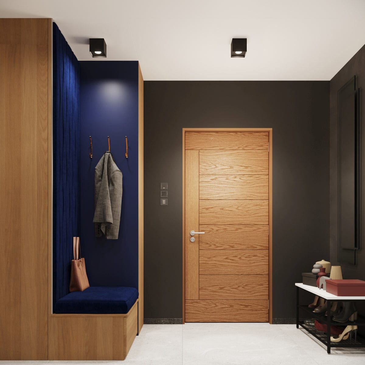 Hati Taklampa - Industriell Loftstil - Minimalistisk Svart Design - Lätt Gipscements Konstruktion - Lättunderhållen och Lampa Ersättande - Kompakt för Mångsidiga Arrangemang Carvallo