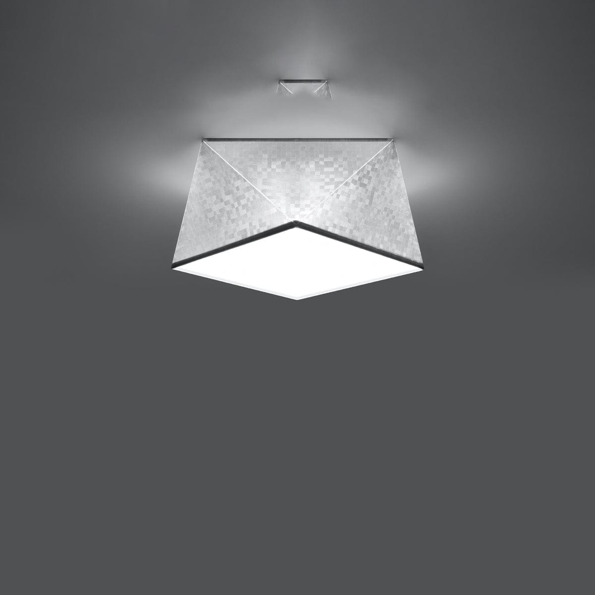 HEXA Silver Taklampa - Geometrisk Modern Design - E27 Glödlampa Kompatibilitet - 3 Färgval - Snygg & Funktionell Belysning för Allt Inredning Carvallo