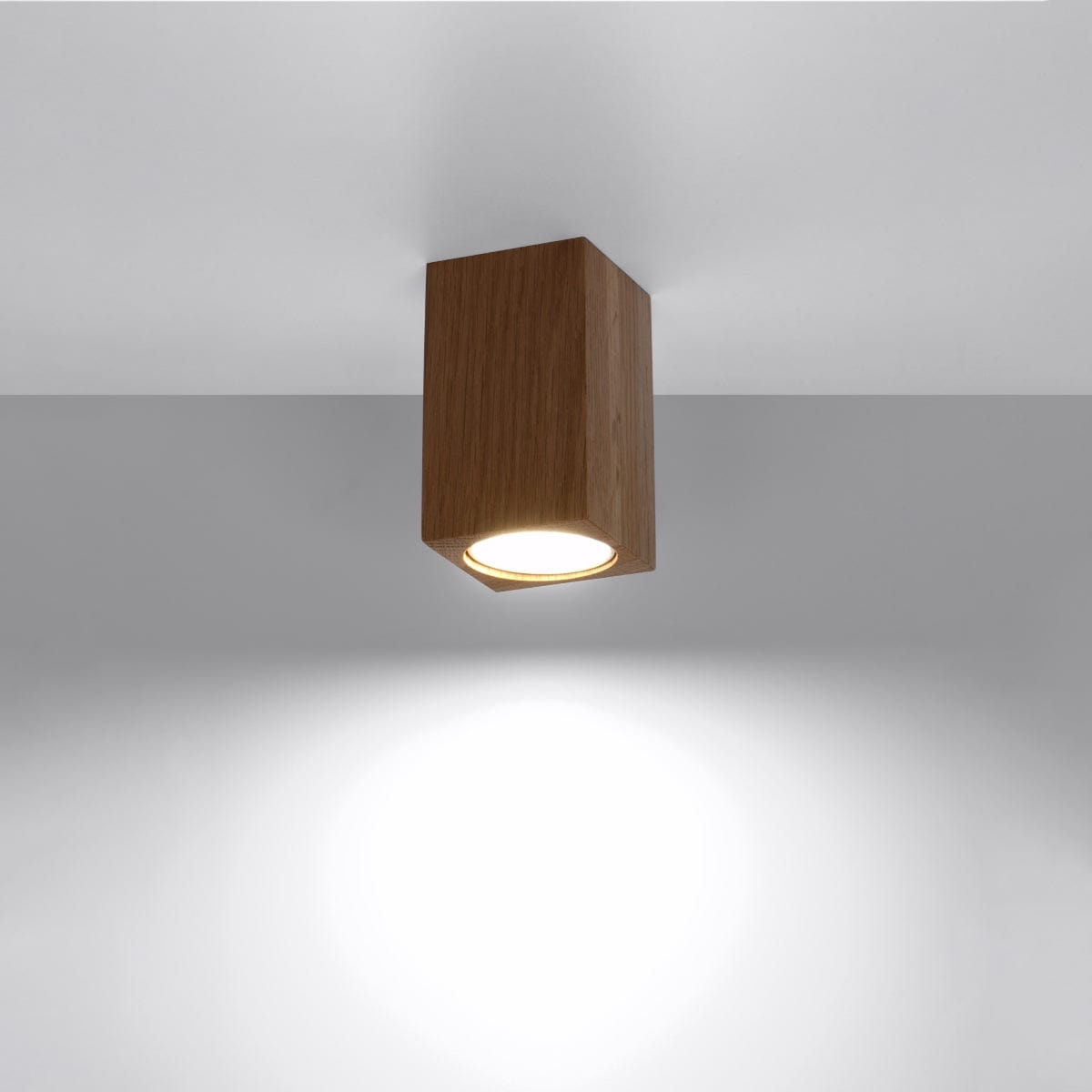 KEKE 10 Ek Taklampa - Minimalistisk Trädesign - Hållbar Loft Stil Belysning - Justerbar Lampfärg och Effekt Carvallo