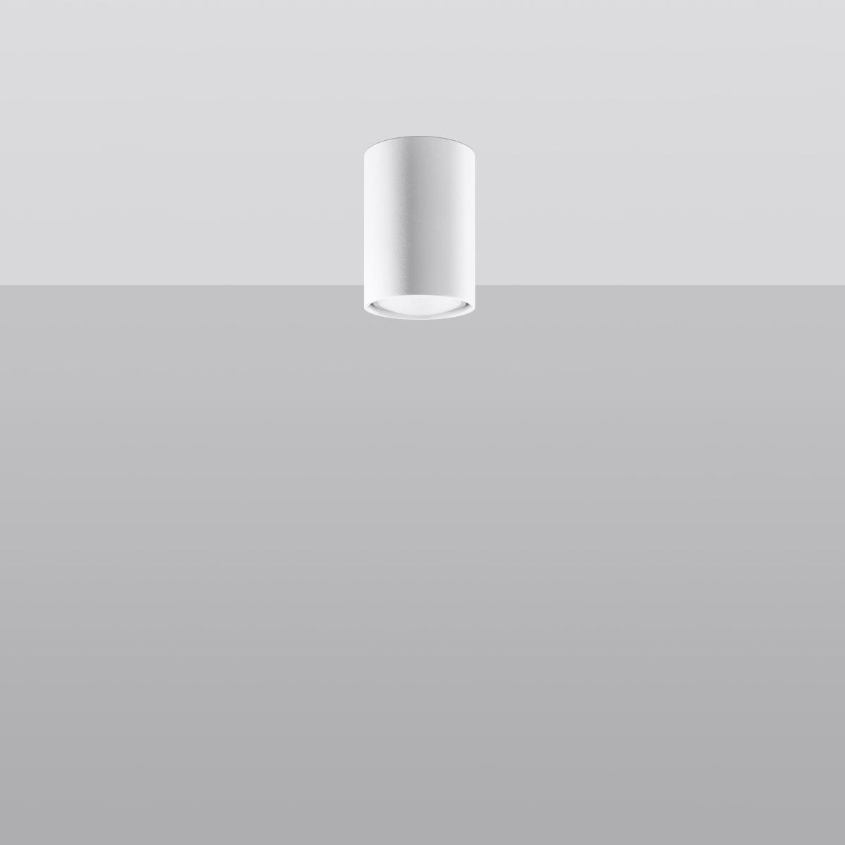 LAGOS 10 Vit Taklampa - Minimalistisk Modern Design - Hållbar Stål - Lätt att Installera - GU10 Lampa Kompatibel Carvallo