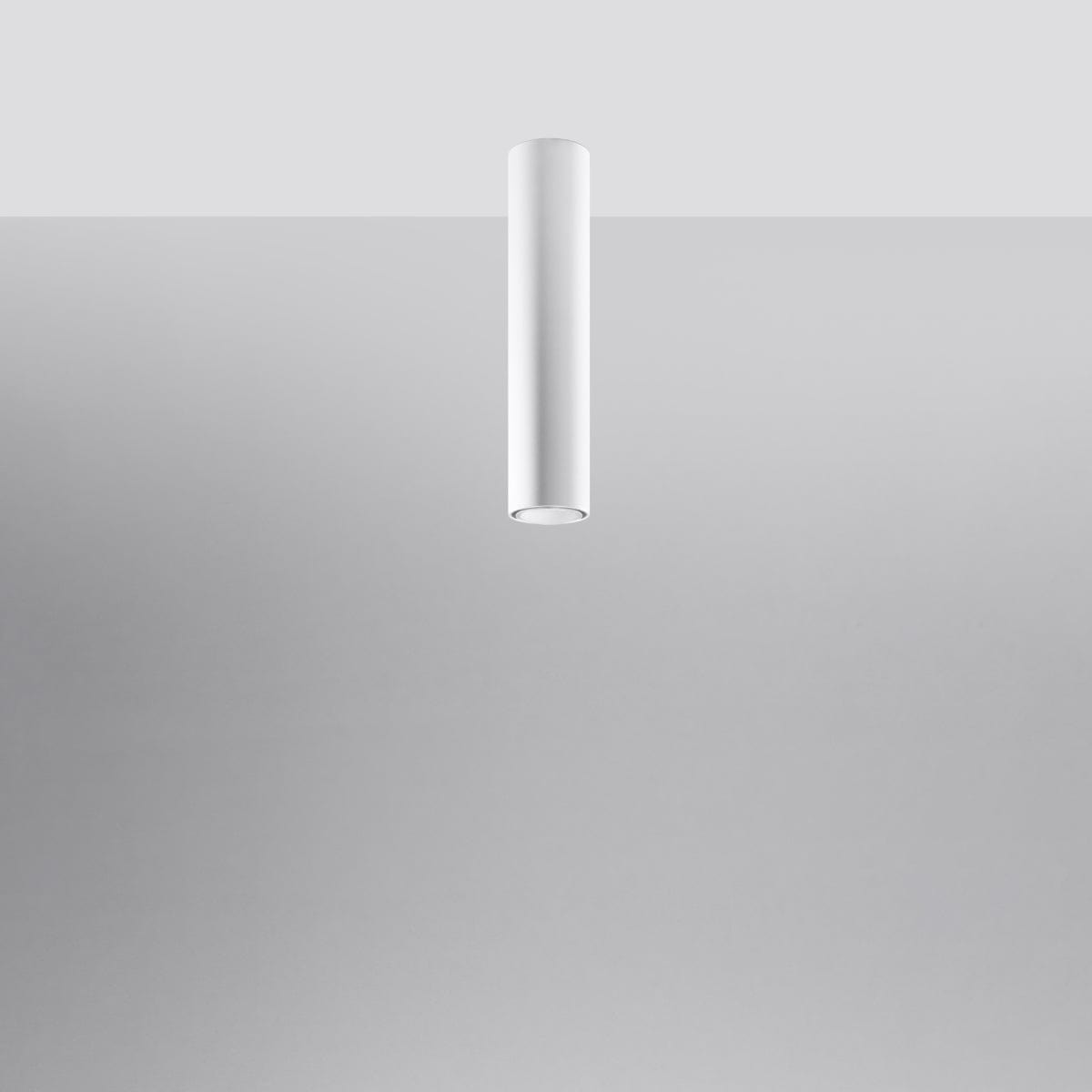 LAGOS 40 Vit Taklampa - Modern Minimalistisk Design - Hållbart Stål - Lätt Installation - GU10 Glödlampa Kompatibel Carvallo