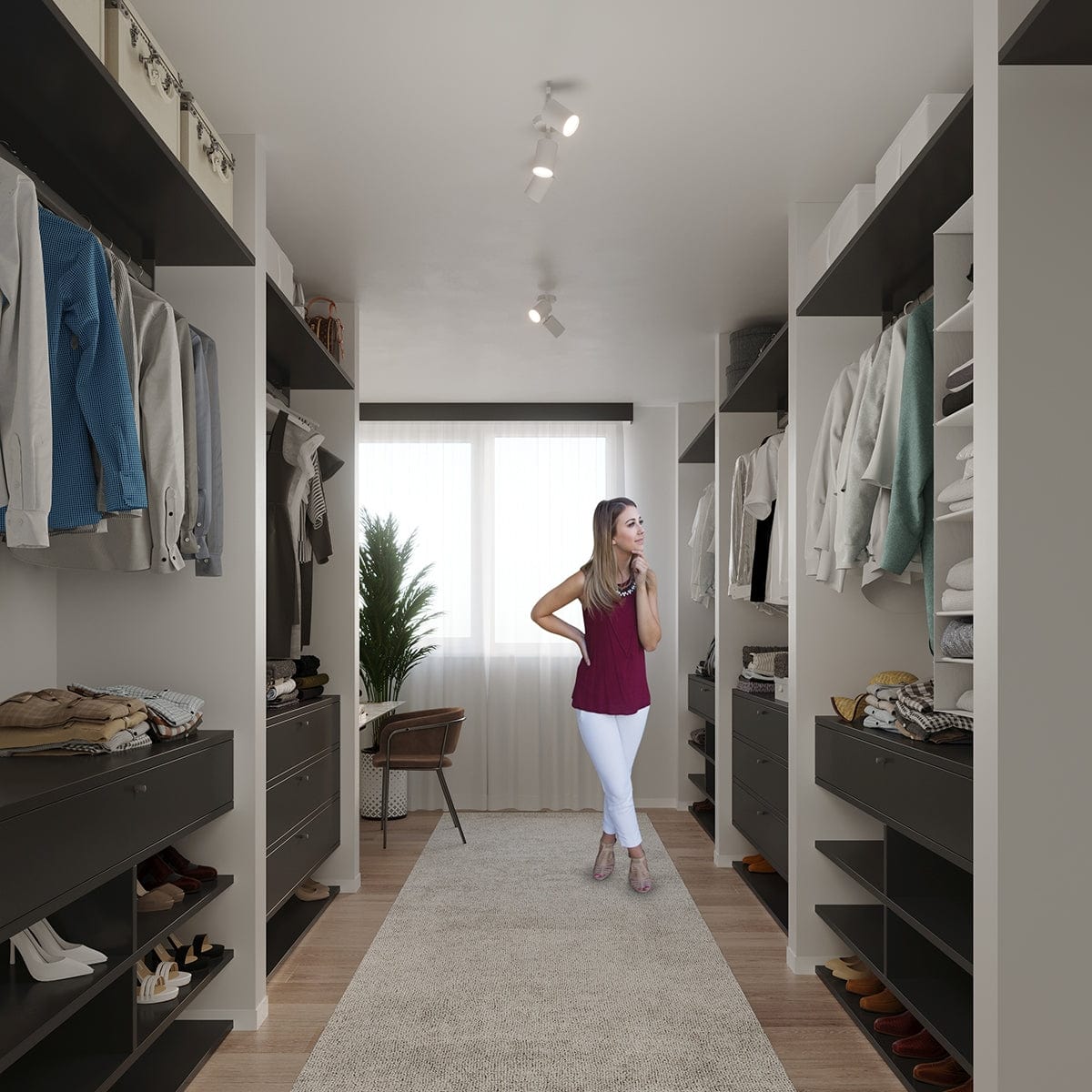 LEMMI 2 Vit Taklampa - Minimalistisk LED-belysning - Hög CRI - Justerbara Armar - Energisnålt - 5-årsgaranti - Modern Inredningsbelysning Carvallo