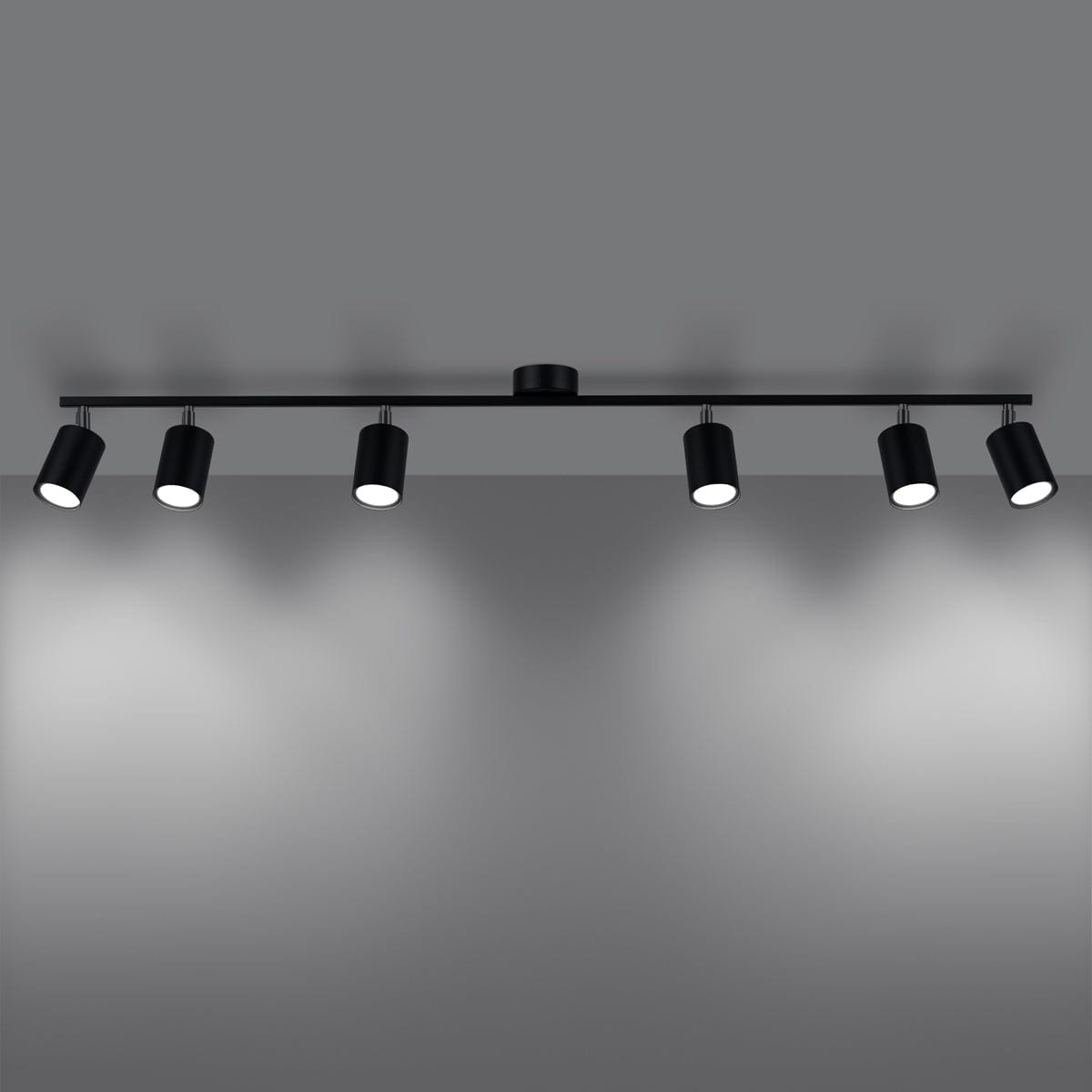 LEMMI Taklampa 6 L Svart - Minimalistisk Design - Justerbar Ljusvinkel - Smart Glödlampa Kompatibel - Lätt att Rengöra - Funktionell Belysning Carvallo