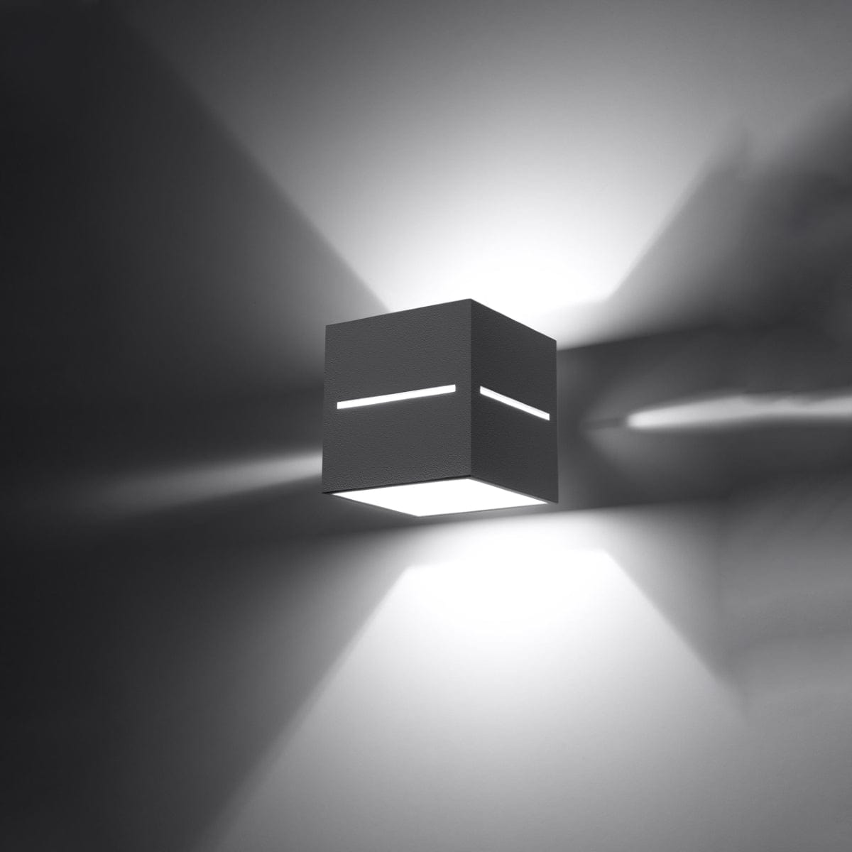Lobo Gray Vägglampa - Minimalistisk Aluminium Design - G9 Sockel - 10x12x10 cm Carvallo