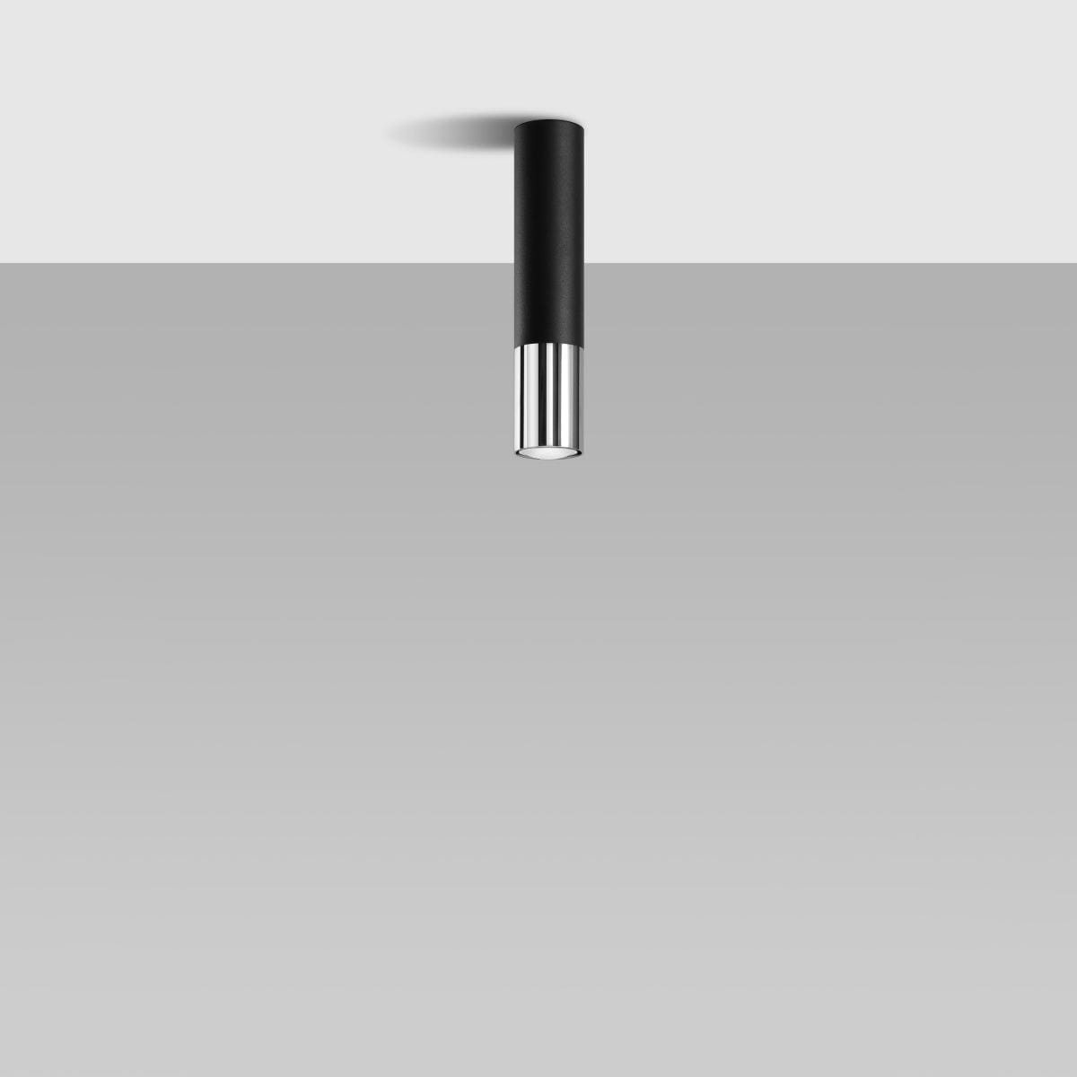 LOOPEZ Taklampa Svart/Krom - Modern Spot Ljus - Lätt att Rengöra - Utbytbara GU10 Lampor - Universellt Monteringssystem - Tidlös Design Carvallo