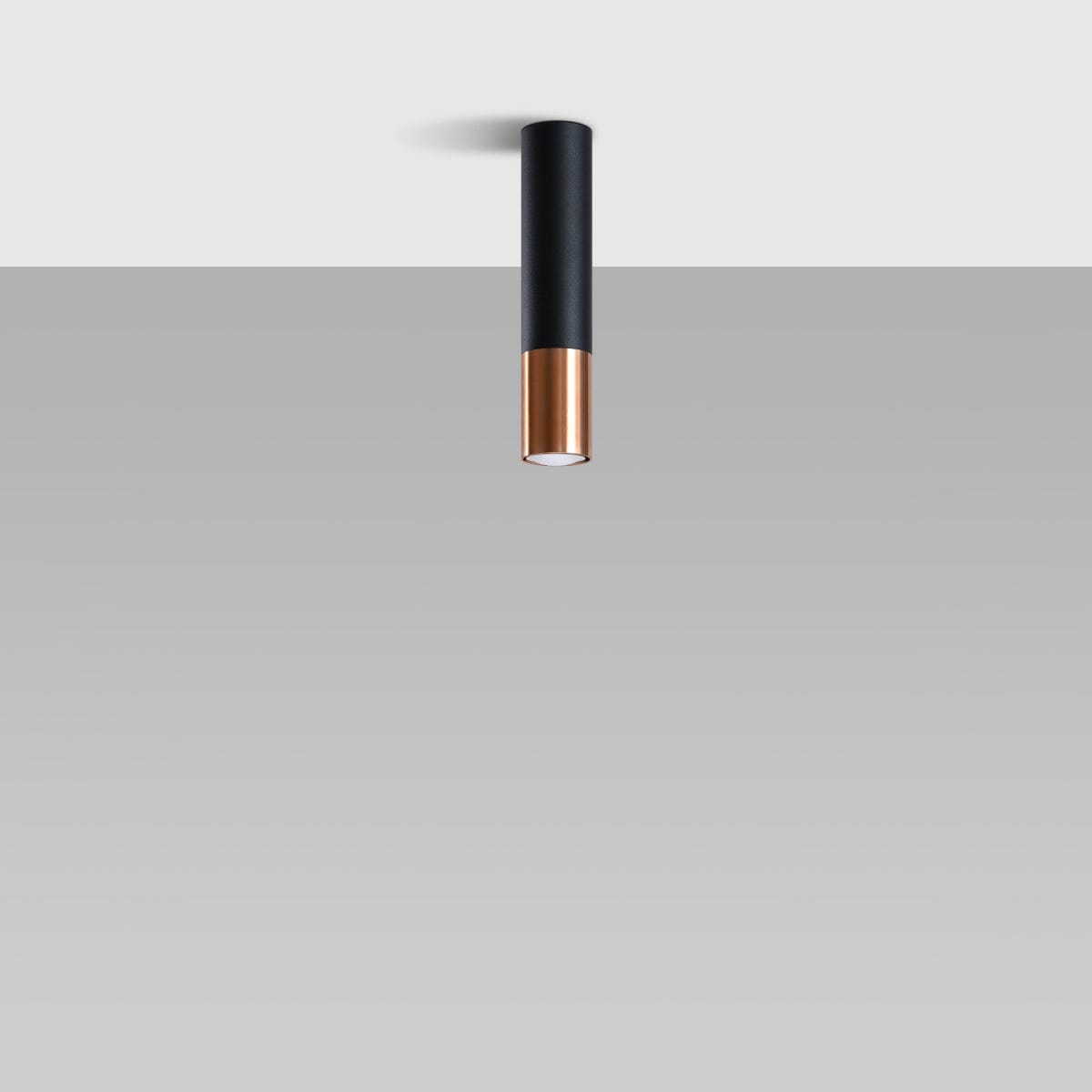 LOOPEZ Taklampa Svart/Koppar - Modern Spot Light - Lätt att rengöra - Utbytbart GU10-lampor - Universellt monteringssystem - Tidös design Carvallo