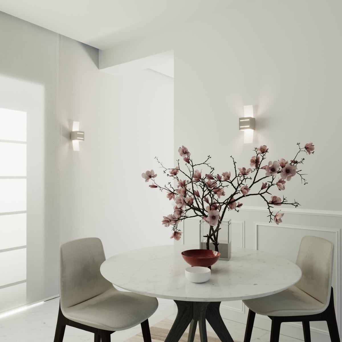 Loreto Vägglampa - Grå - Modern Aluminium & Glas - G9 LED Kompatibel - 10x12x30 cm Carvallo