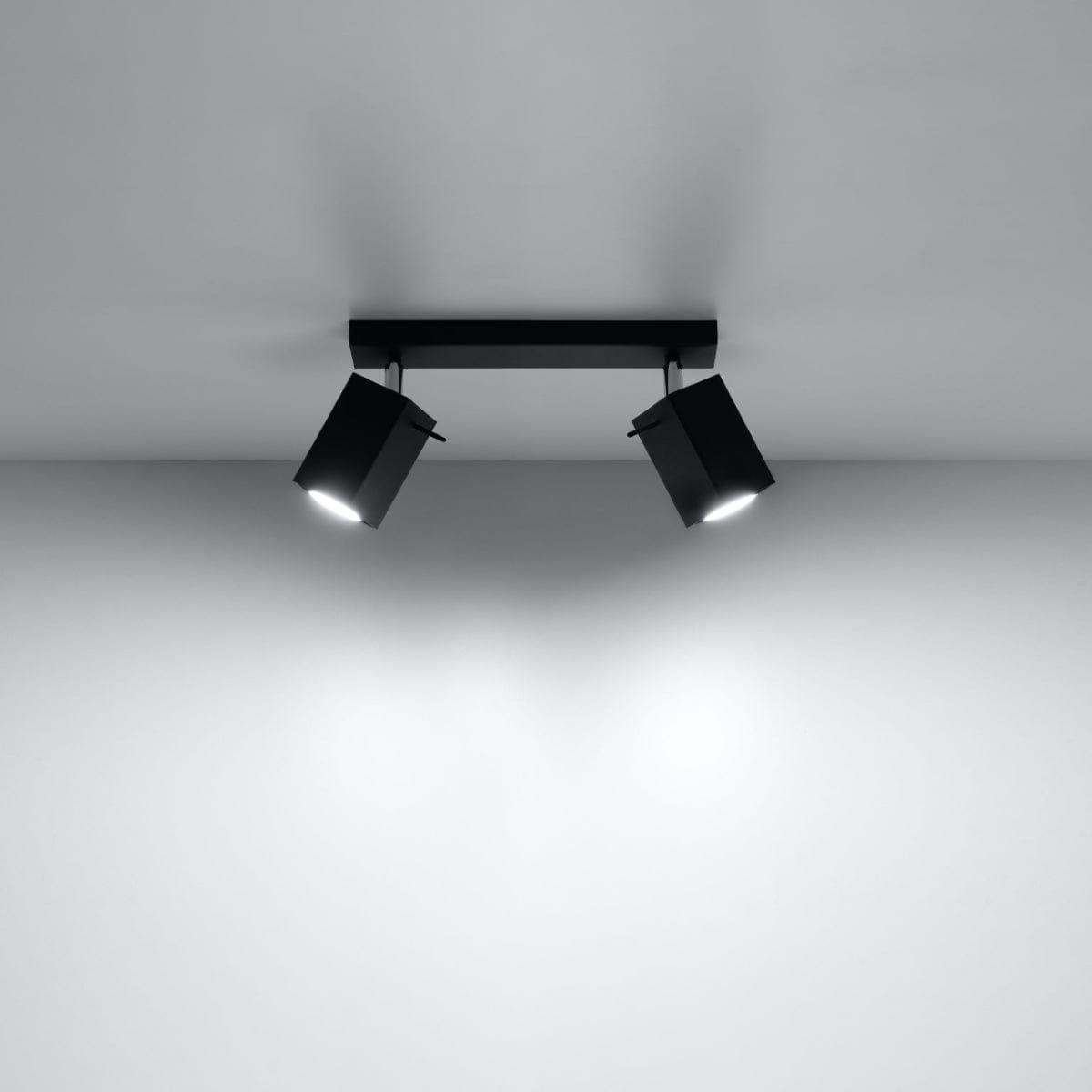 Merida Industrial Black Double Spotlight - Justerbar Stål Vägg- & Taklampa - 30x6x16 cm Carvallo