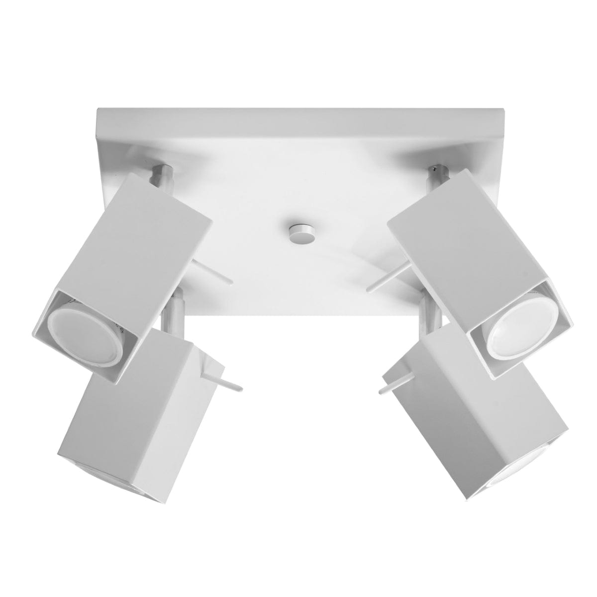 Merida Industrial White Fyrfaldig Spotlights - Justerbar Stål Taklampa, 25x25x16 cm Carvallo