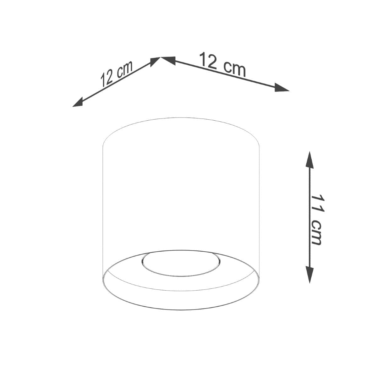 MIKA Taklampa Guld - Minimalistisk Design - Anpassningsbar Lampa - Modern och Mångsidig - Högkvalitativ Polsk Produktion - Elegant Cylindrisk Form Carvallo