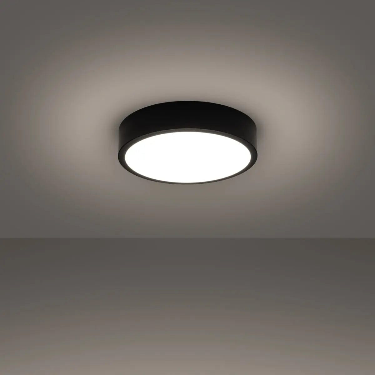 Onyx 30 Taklampa Svart LED 3000K - Rund Takplafond - Enkelt och Elegant Design - Lätt att Rengöra - Mjuk och Diffuserad Ljus - Minimalistisk Stil Carvallo