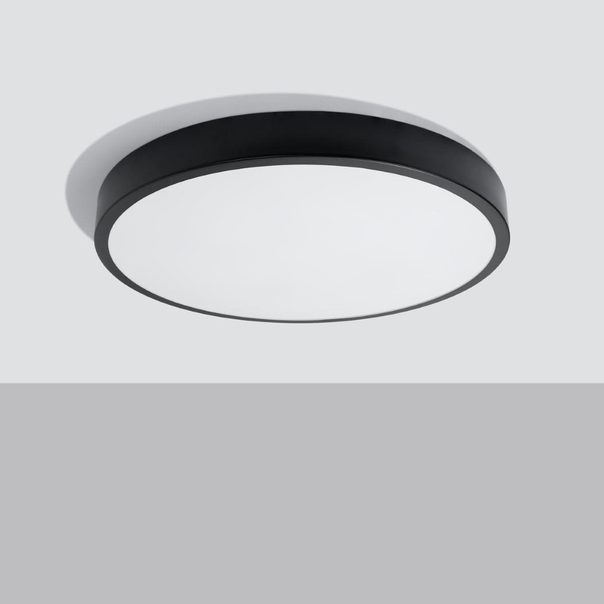 Onyx 60 Taklampa Svart LED 3000K - Rund Takplafond - Enkel och Elegant Design - Lätt att Rengöra - Mjukt och Diffust Ljus - Minimalistisk Stil Carvallo