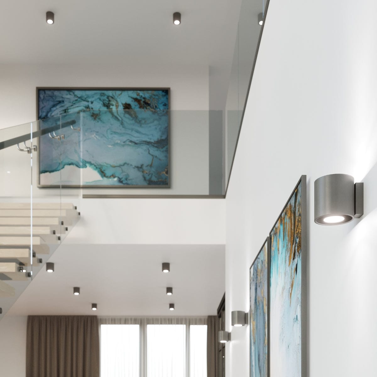 ORBIS Taklampa 1 Antracit - Minimalistisk Downlight Design - Lätt att Rengöra - Snabb och Praktisk Installation - Hög Hållbarhet - Utbytbart GU10 Glödlampor - Flera Färg- och Texturalternativ Carvallo