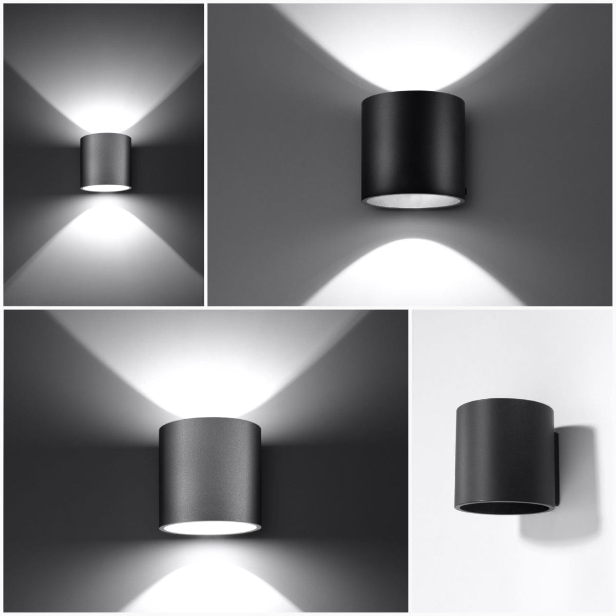 Orbis Gray Tak- & Vägglampa - Modern Cylindrisk Design - Minimalistisk Belysning Carvallo