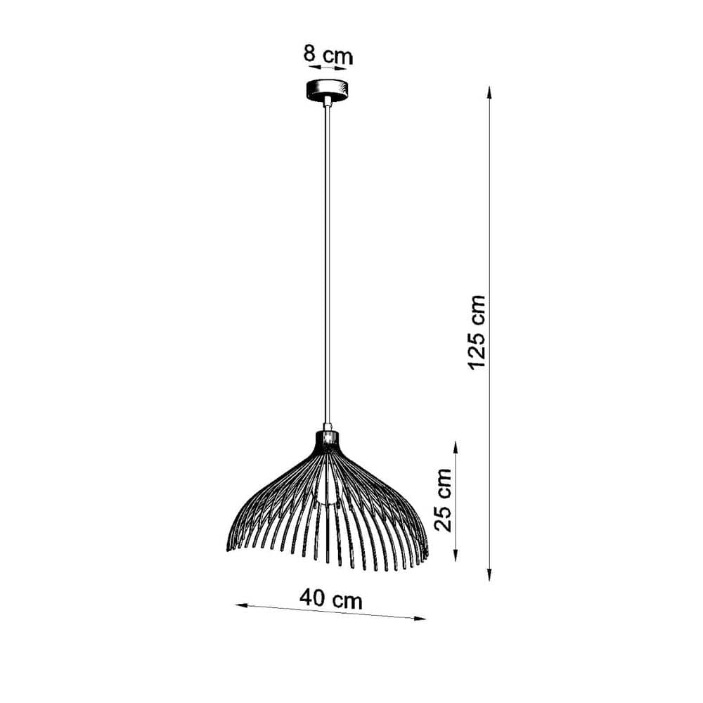 Hängande lampa stål Umb industriell design E27 Carvallo