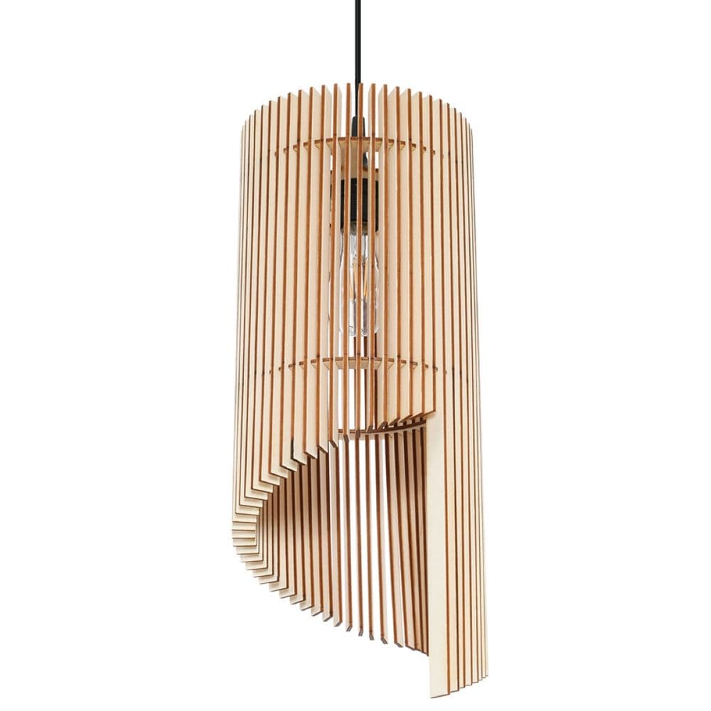 Pendellampa Trä Alexia - Skandinavisk Minimalistisk Design - E27 Glödlampa Kompatibel Carvallo