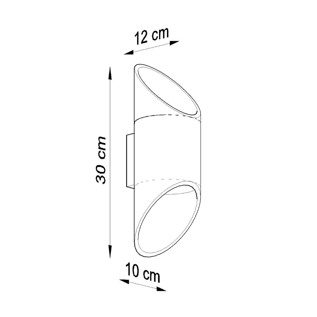 Penne Svart Aluminium Vägglampa - Minimalistisk G9 LED Lampa - 10x12x30 cm Carvallo