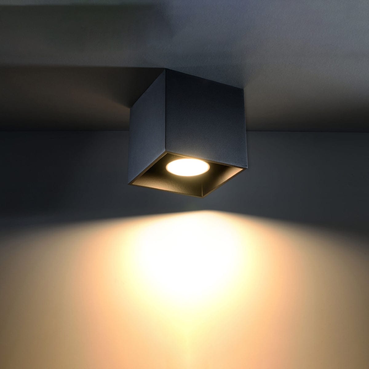 Quad Black Ceiling/Wall Lamp - Modern Cylindrical Design - LED - Aluminium Carvallo