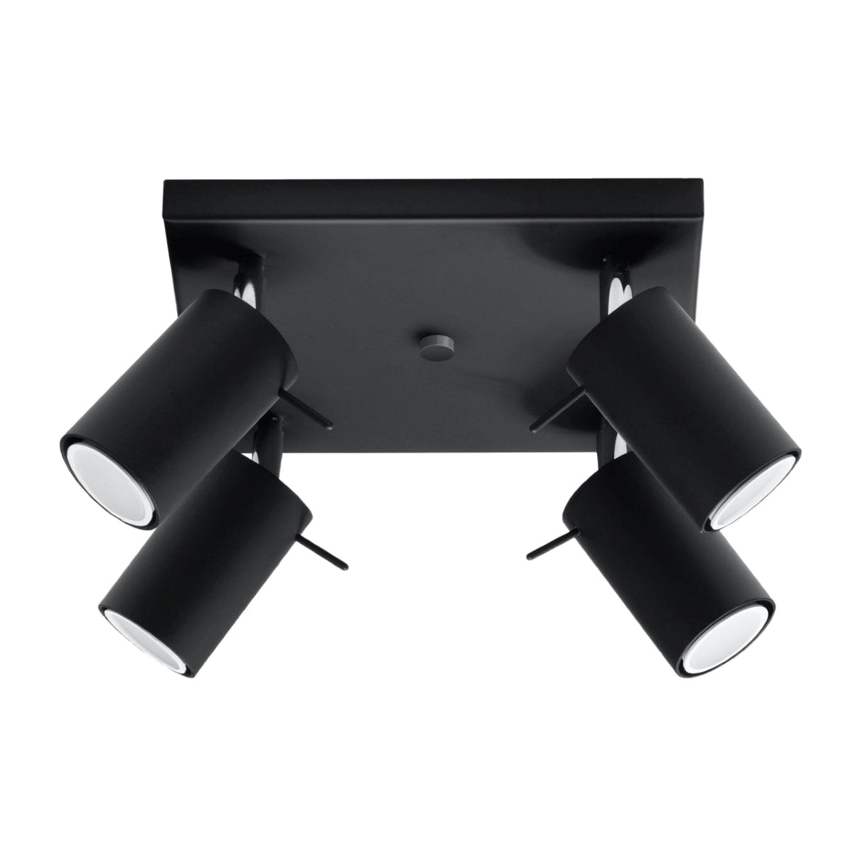Ring Quad Black Spotlight - Justerbar Modern Stål Taklampa - 25x25x16 cm Carvallo