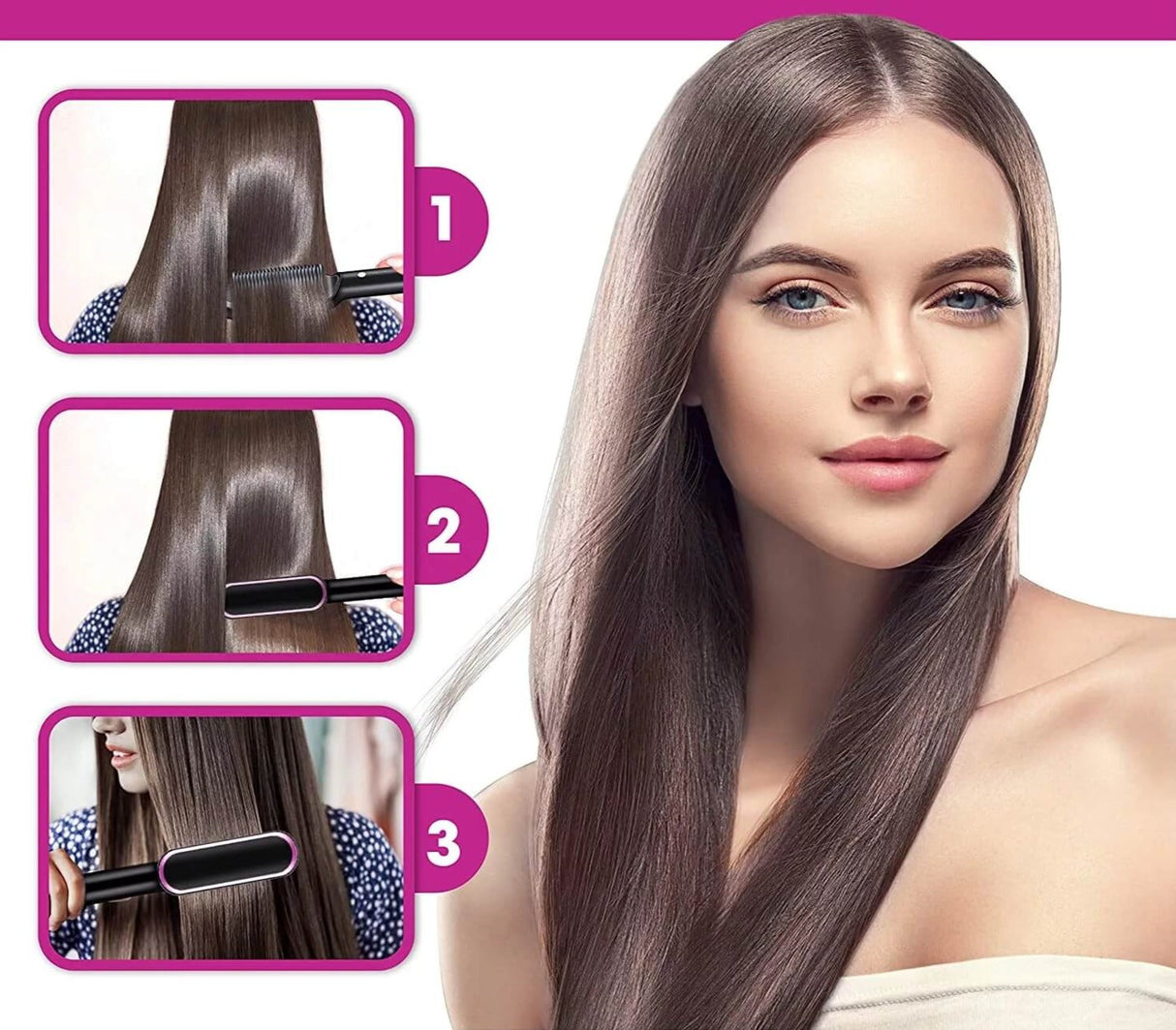 Hår Plattsax borste Uppvärmd kam-Beauty-Bellasverige-Hemnix