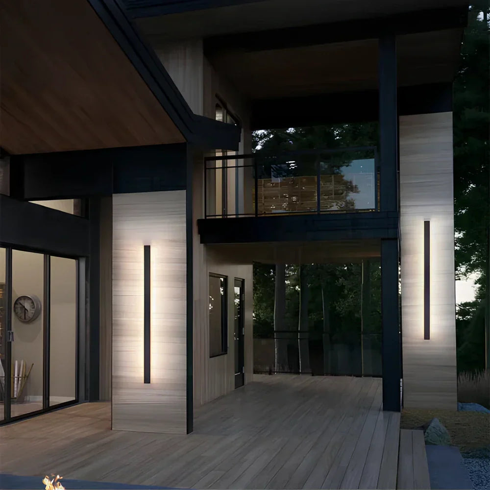 Utomhus Vägglampa Svart Aluminium LED Armatur Carvallo