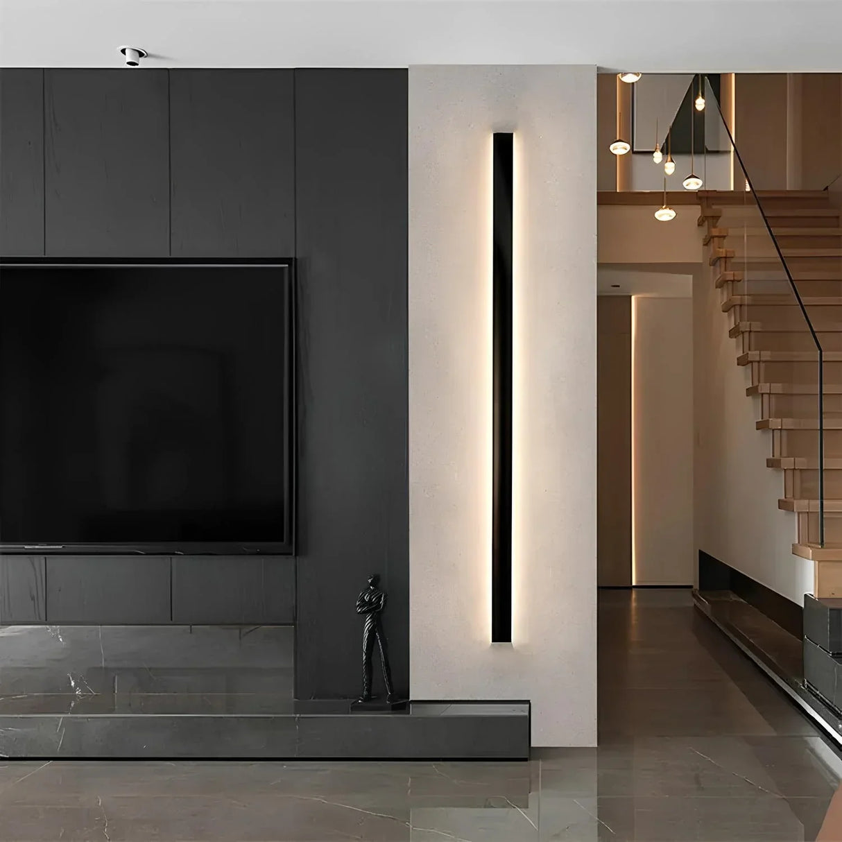 Utomhus Vägglampa Svart Aluminium LED Armatur Carvallo