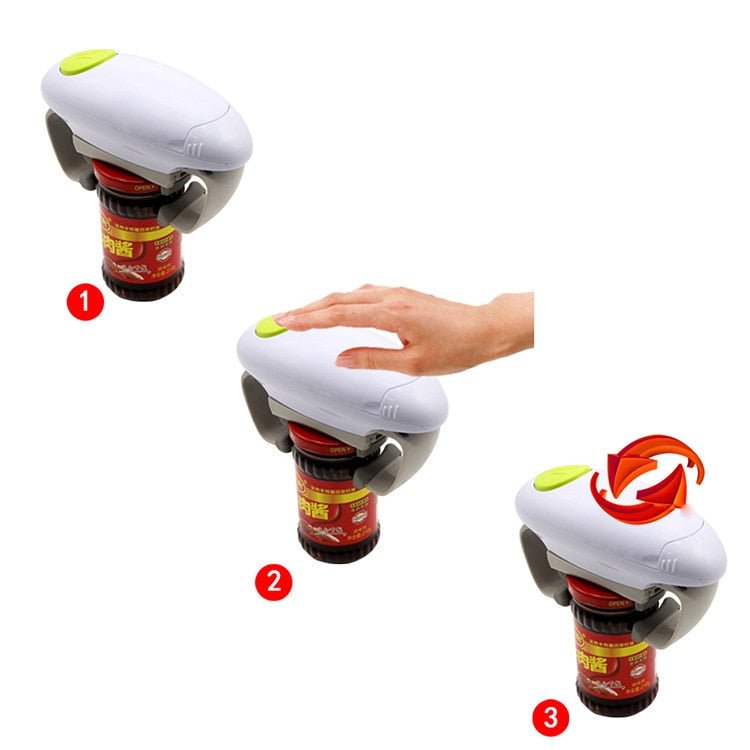 Royallure Automatisk Elektrisk Burköppnare – Händer-fri, Mjuk-kant Klämma för Lätt Öppning Carvallo