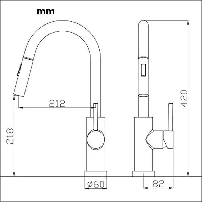 Köksblandare med beröringssensor kontroll Carvallo