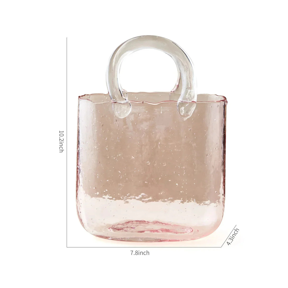 Transparent Pastell Handväska Form Vas - Glas Modern Dekor Carvallo