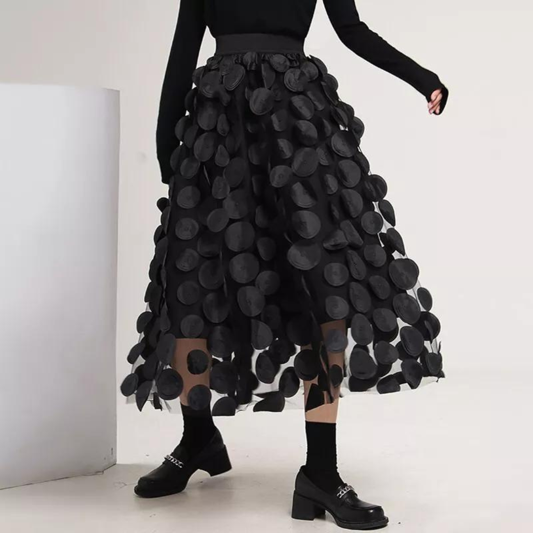 3D-prickig tyllmeshkjol för kvinnor-Clothes for women-Bellasverige-Hemnix