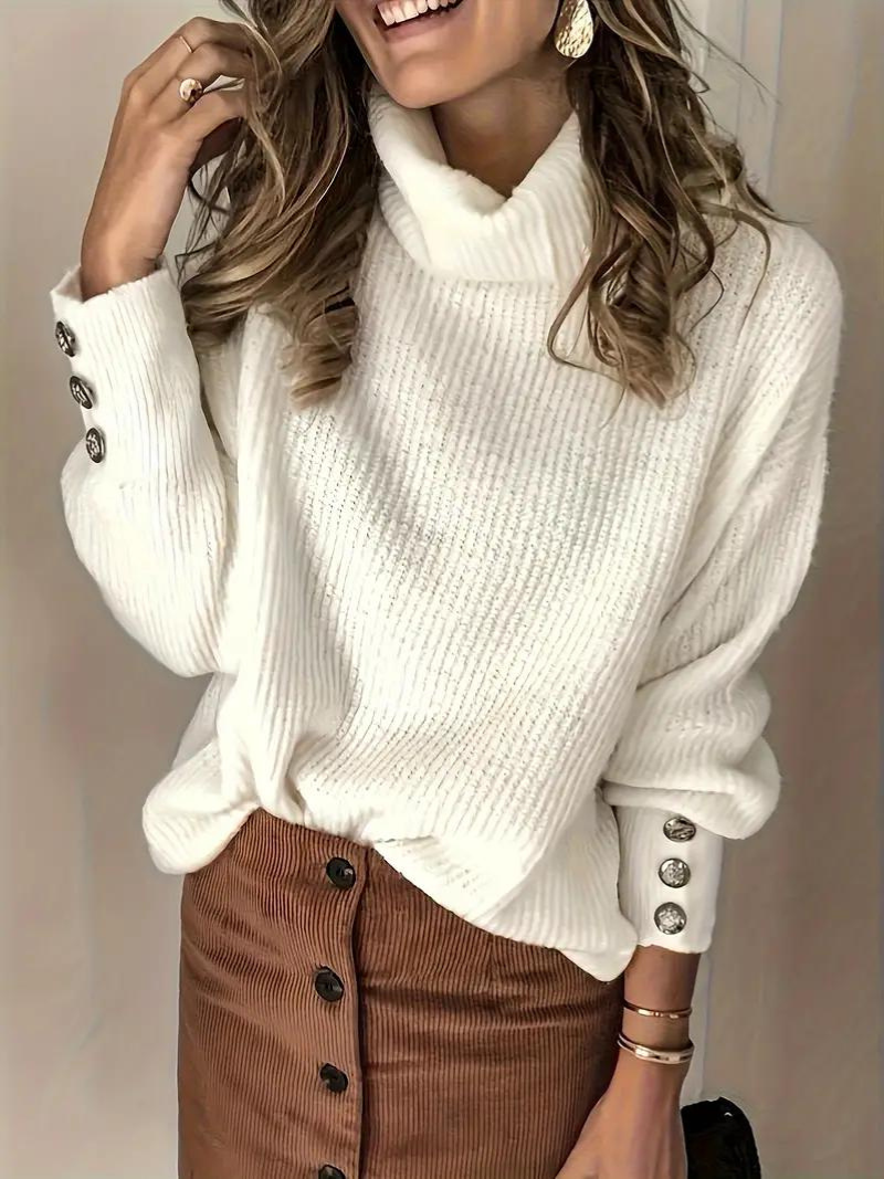 Vintage Turtleneck Sweater för kvinnor Hemnix