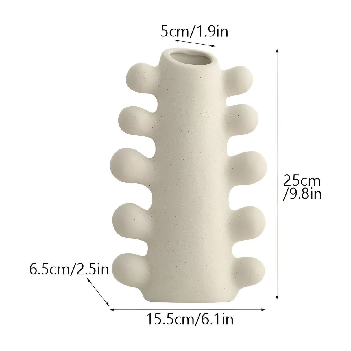 NordicBloom Vase - Minimalistisk Oglaserad Keramik Vaso i Nordisk Design Carvallo