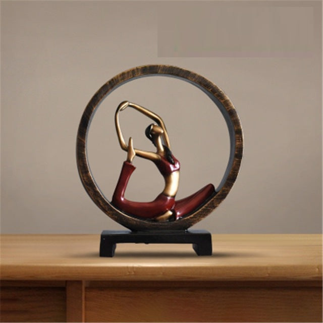 Moderna Abstrakta Harpikskulpturer för Kontorsdekoration 11 Tum Carvallo