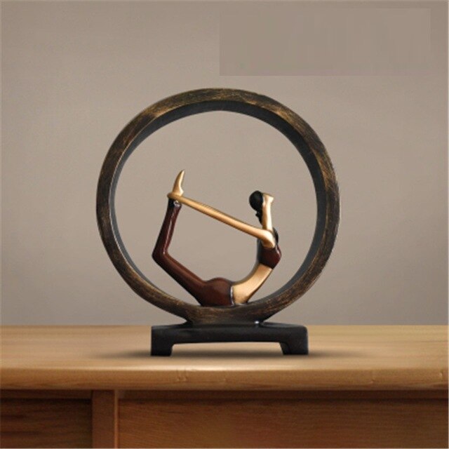 Moderna Abstrakta Harpikskulpturer för Kontorsdekoration 11 Tum Carvallo