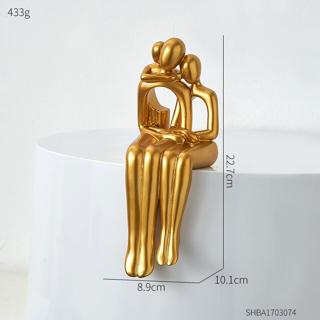 Carvallo – Elegant Abstract Konstverk med Gyllene Detaljer Carvallo