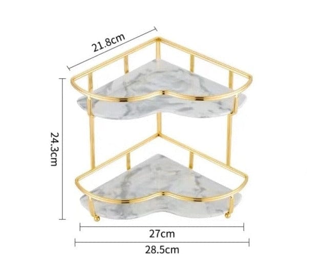 SlimFit hörnhylla – Elegant nivåindelad organisatör för badrum MILA Sverige