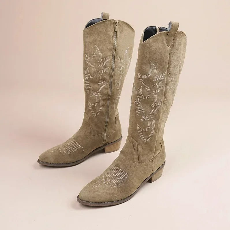 Broderade western cowboy-stövlar för kvinnor-Hemnix-Hemnix