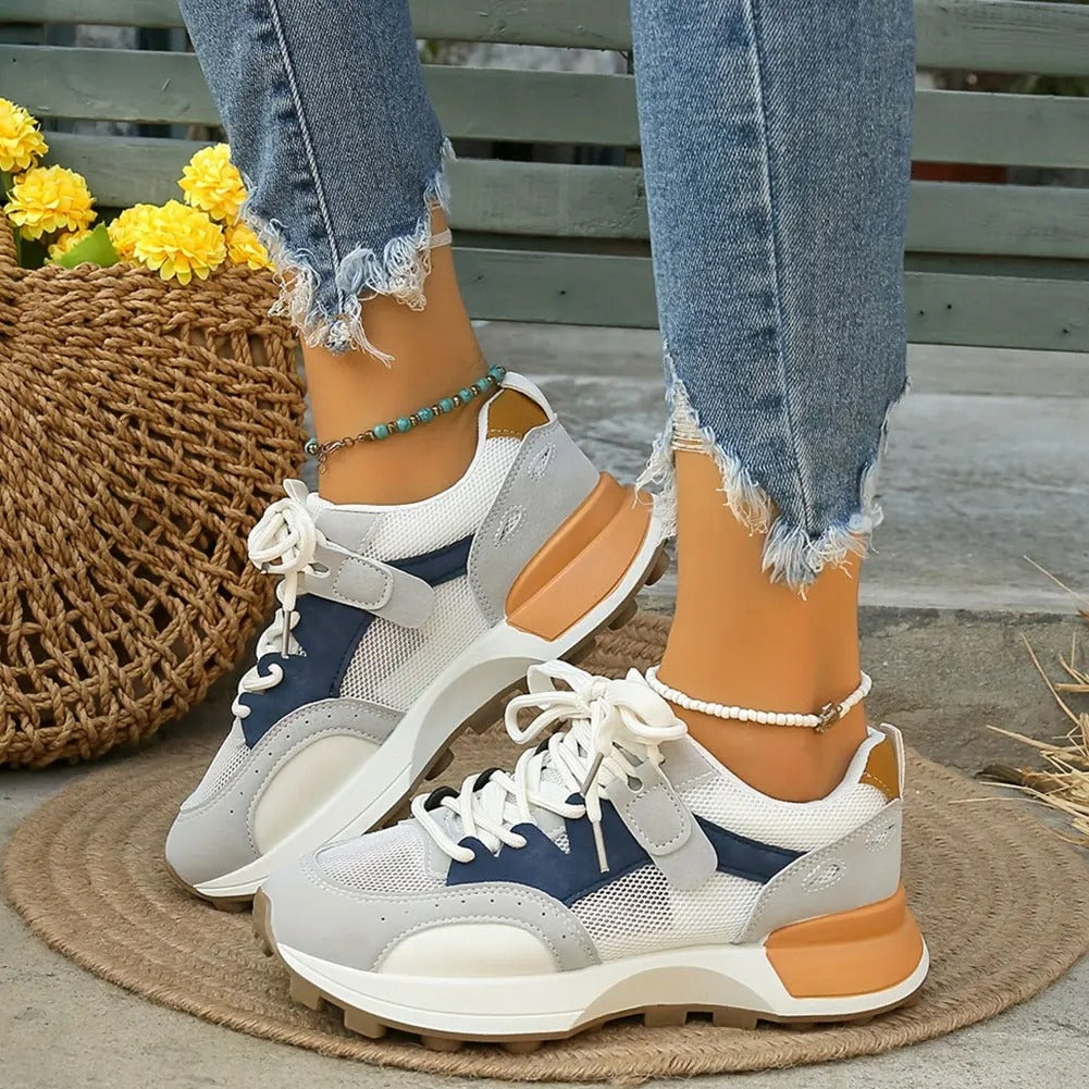 Andningsaktiva färgade sneakers för kvinnor-Hemnix-Hemnix