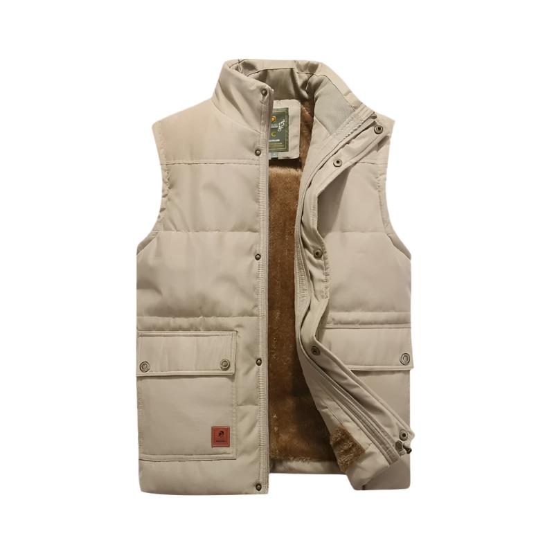 Ärmlös jacka för män-Bellasverige-Khaki-M-Hemnix