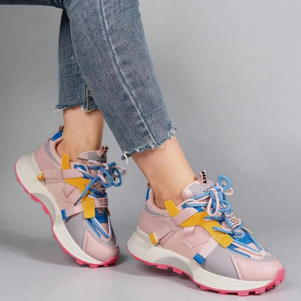 Colorblock mode sneakers för kvinnor-Hemnix-Hemnix