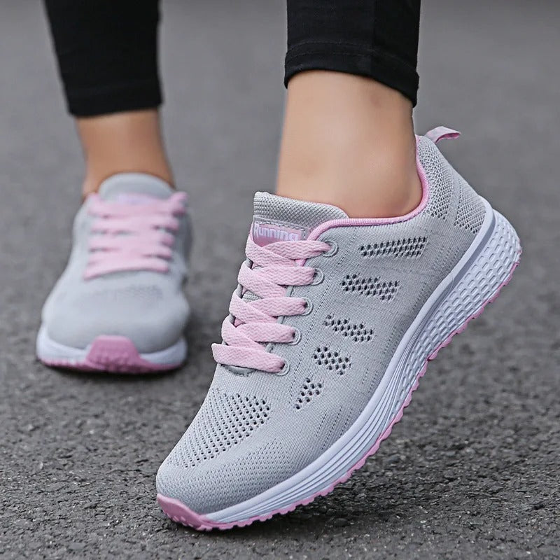 Andningsaktiva fritidssneakers för kvinnor-Hemnix-Rosa-36-Hemnix