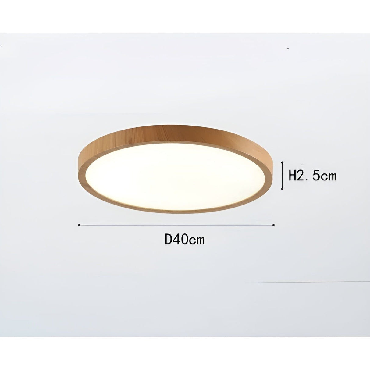 GrainGlow Light - Modern Ultra-Tunna Trä Taklampa Carvallo