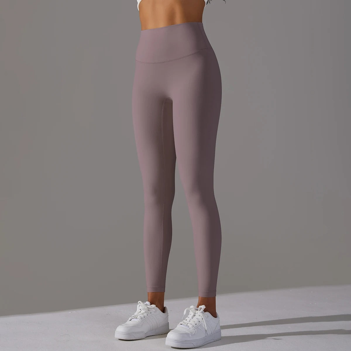 Fitness Leggings med hög midja-Hemnix-Taupe-S-Hemnix
