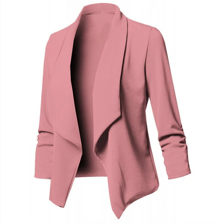 Överdimensionerad öppen blazer för kvinnor-Hemnix-Rosa-S-Hemnix