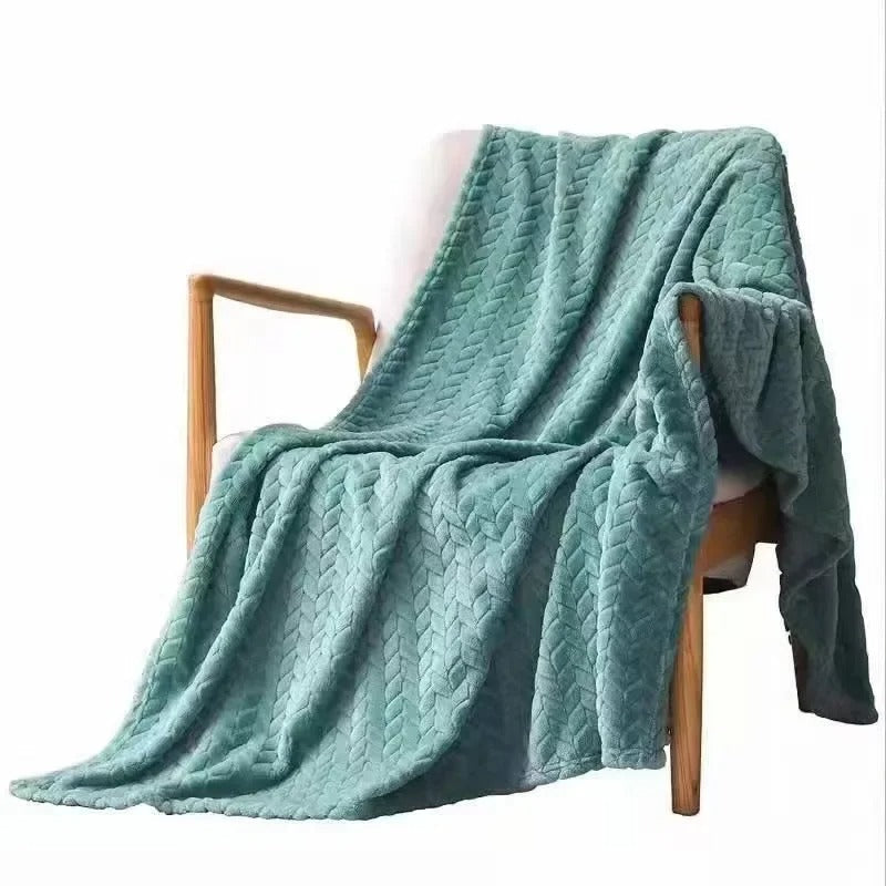 Coral Velvet Wool Blanket-Bellasverige-Grön-100x120cm-Hemnix