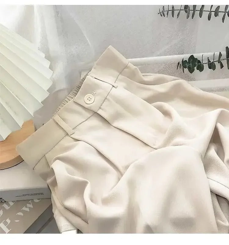 Elastiska byxor med hög midja för kvinnor Bellasverige