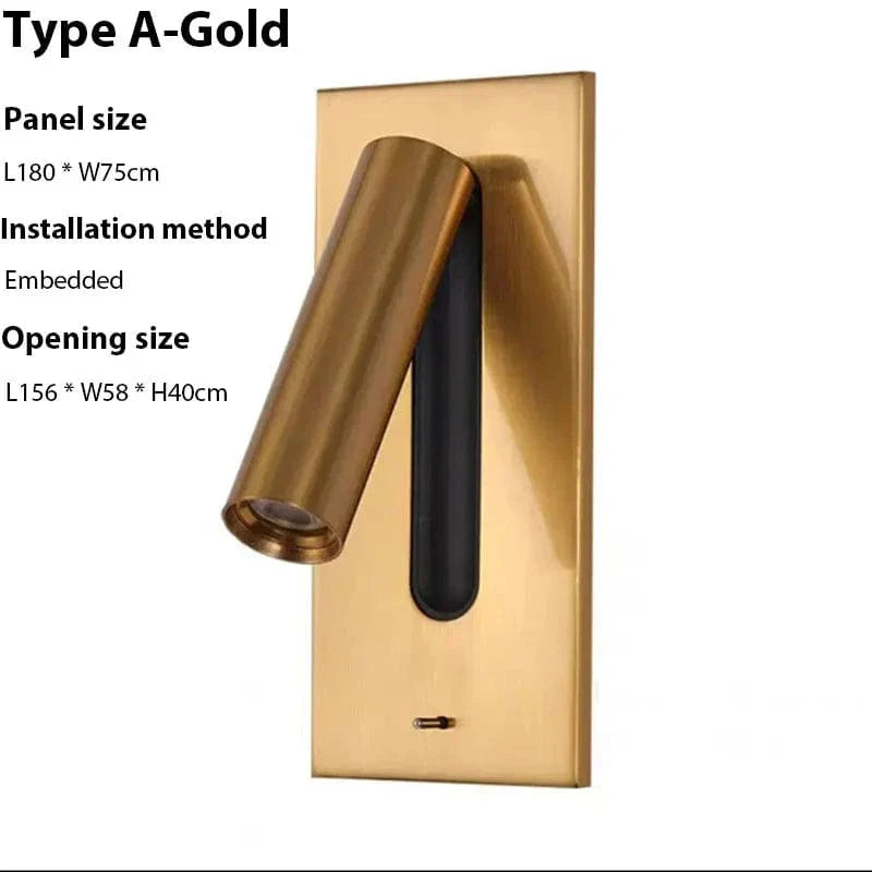 Justerbar USB-laddningsvägglampa med 350° rotation – Modern vägglampa för nattduksbord och hotellanvändning Carvallo